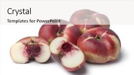  Presentation with white - PPT theme enhanced with fresh-ripe-wild-nectarines background and a white colored foreground