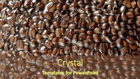  Presentation with coffee beans - Presentation design with fresh-roasted-coffee-beans-packed background and a tawny brown colored foreground