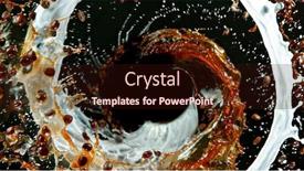  Presentation with milk splash - Slide deck having fresh-roasted-coffee-beans background and a wine colored foreground