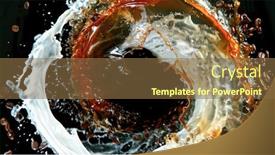  Presentation with milk splash - Audience pleasing PPT theme consisting of fresh-roasted-coffee-beans backdrop and a tawny brown colored foreground