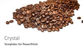  Presentation with high quality - Presentation theme having fresh-roasted-dark-brown-coffee background and a white colored foreground