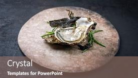  Presentation with design rock - PPT theme with fresh-rock-oyster-offered background and a coral colored foreground