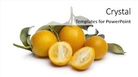  Presentation with coconut shell fresh whole - Colorful slide set enhanced with fresh-round-half-and-whole backdrop and a white colored foreground