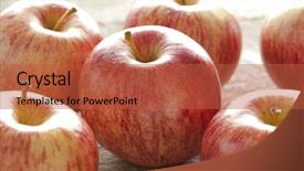  Presentation with gala - Slide deck consisting of fresh royal gala apples background and a red colored foreground