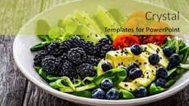  Presentation with fresh avocado - Theme featuring fresh-salad-avocado-blackberries-cucumber background and a  colored foreground