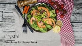  Presentation with eggplant - PPT layouts with fresh-salad-delicious-fresh-salad background and a light gray colored foreground