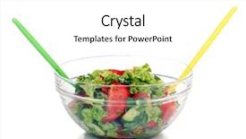  Presentation with cucumbers - Beautiful PPT theme featuring fresh salad with tomatoes and cucumbers isolated on white backdrop and a white colored foreground