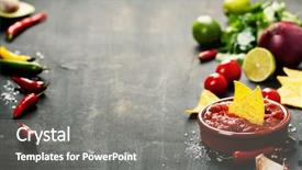  Presentation with nachos - Slides enhanced with fresh salsa dips with nachos background and a gray colored foreground