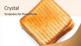  Presentation with fresh meat - Theme enhanced with fresh sandwich close up with vegetables and meat fish isolated on white background background and a yellow colored foreground