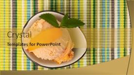  Presentation with apricot - Colorful slides enhanced with fresh-scoop-of-homemade-apricot backdrop and a gold colored foreground