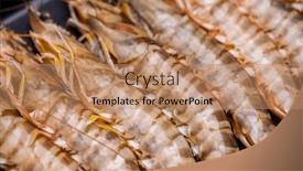  Presentation with shrimp - Slides featuring fresh-shrimp-prepare-for-cooking and a coral colored foreground