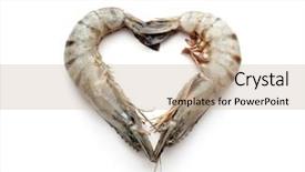  Presentation with shrimp - Slide deck consisting of fresh shrimps in shape background and a  colored foreground