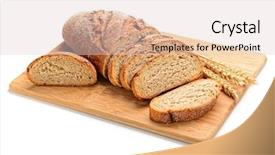  Presentation with bread life - Amazing PPT layouts having fresh sliced bread and wheat backdrop and a lemonade colored foreground
