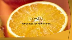  Presentation with citrus - Slide deck enhanced with fresh sliced citrus orange macro shot background and a yellow colored foreground