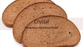  Presentation with helva fresh sliced halva - PPT layouts enhanced with fresh sliced rye bread loaf background and a coral colored foreground