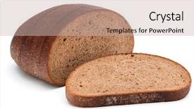  Presentation with helva fresh sliced halva - Presentation theme consisting of fresh sliced rye bread loaf background and a soft green colored foreground