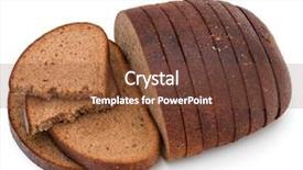  Presentation with helva fresh sliced halva - Slides having fresh sliced rye bread loaf background and a tawny brown colored foreground