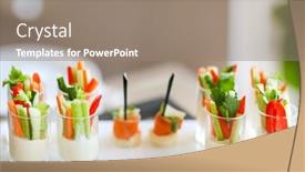  Presentation with vegetables - PPT theme featuring fresh-sliced-vegetables-in-transparent background and a gray colored foreground