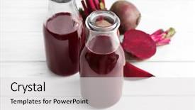  Presentation with smoothie - Cool new theme with fresh smoothie and beets backdrop and a light gray colored foreground
