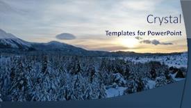  Presentation with wilderness - Cool new theme with fresh-snow-covered-trees backdrop and a lemonade colored foreground