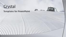  Presentation with tracks - Audience pleasing PPT layouts consisting of fresh snow groomer tracks backdrop and a light gray colored foreground