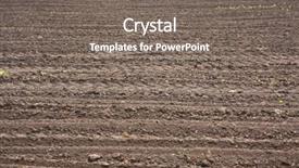  Presentation with soil - Audience pleasing PPT theme consisting of fresh soil background closeup backdrop and a gray colored foreground