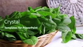  Presentation with wicker - Amazing theme having fresh-sorrel-in-round-wicker backdrop and a forest green colored foreground