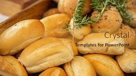  Presentation with high quality - Theme enhanced with fresh-sourdough-buns-served background and a gold colored foreground