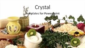  Presentation with beauty products - Amazing presentation theme having fresh spa set beauty cosmetic care products backdrop and a white colored foreground