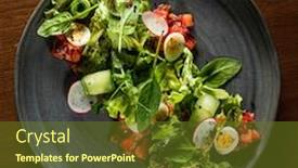  Presentation with salad - Cool new slides with fresh-spring-salad-with-microgreens backdrop and a tawny brown colored foreground