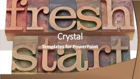  Presentation with fresh start - Presentation theme featuring fresh start - isolated words background and a tawny brown colored foreground