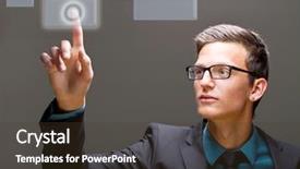  Presentation with digital - Beautiful PPT theme featuring fresh start - young european male model is backdrop and a tawny brown colored foreground