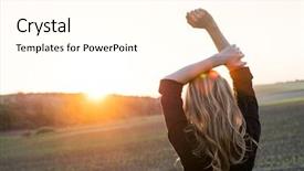  Presentation with fresh start - Colorful presentation theme enhanced with fresh start of the day backdrop and a cream colored foreground