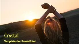  Presentation with fresh start - Presentation theme having fresh start of the day background and a wine colored foreground