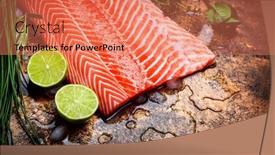  Presentation with parts - Theme enhanced with fresh-steak-salmon-red-fish background and a coral colored foreground