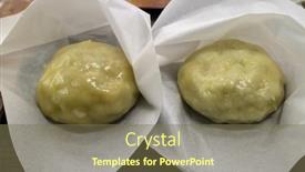  Presentation with japanese - Audience pleasing presentation consisting of fresh-steamed-japanese-oyaki-famous backdrop and a violet colored foreground