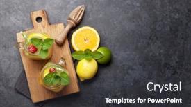  Presentation with orange lime - Cool new PPT theme with fresh-summer-citrus-lemonade backdrop and a dark gray colored foreground