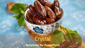  Presentation with popular - Slides featuring fresh-sweet-date-fruits-popular background and a tawny brown colored foreground