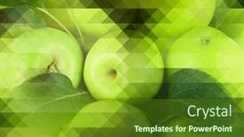  Presentation with green abstract - Slide deck featuring fresh-sweet-green-apples-abstract background and a tawny brown colored foreground