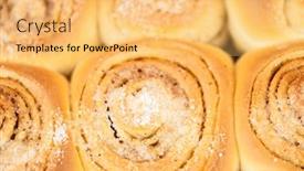  Presentation with cinnamon - PPT layouts consisting of fresh-sweet-homemade-cinnamon-rolls background and a yellow colored foreground