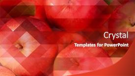  Presentation with abstract red - Colorful slide deck enhanced with fresh-sweet-red-apples-abstract backdrop and a crimson colored foreground