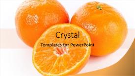  Presentation with fresh water splash green apple isolated white - Beautiful slides featuring fresh-tangerines-isolated-on-white backdrop and a gold colored foreground