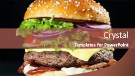  Presentation with haunted house dark horror - Audience pleasing slides consisting of fresh-tasty-burger-on-dark backdrop and a red colored foreground