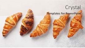  Presentation with breakfast - Presentation consisting of fresh-tasty-croissants-breakfast-meal background and a lemonade colored foreground