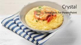  Presentation with grit - Audience pleasing slide set consisting of fresh tasty shrimp and grit backdrop and a  colored foreground