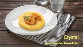  Presentation with shrimp farming - PPT theme with fresh tasty shrimp and grit background and a  colored foreground