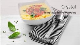  Presentation with shrimp - PPT theme featuring fresh tasty shrimp and grit background and a  colored foreground