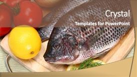  Presentation with tomato - PPT theme having board st peter's fish background and a violet colored foreground