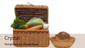  Presentation with vegetable pickles - PPT theme featuring fresh tinned vegetables background and a  colored foreground