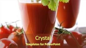  Presentation with tomato juice - Beautiful slides featuring fresh tomato juice or bloody backdrop and a tawny brown colored foreground